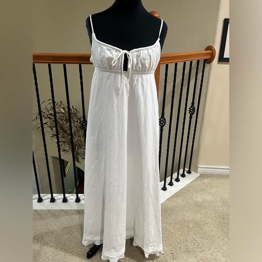 Princess Polly White Maxi Sundress with Tie Front - Picture 2 of 16